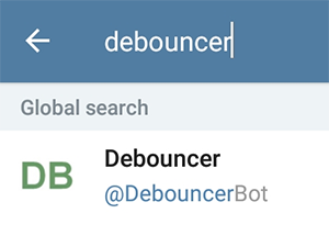 Search for the Debouncer Bot