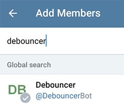 Search for Debouncer Bot